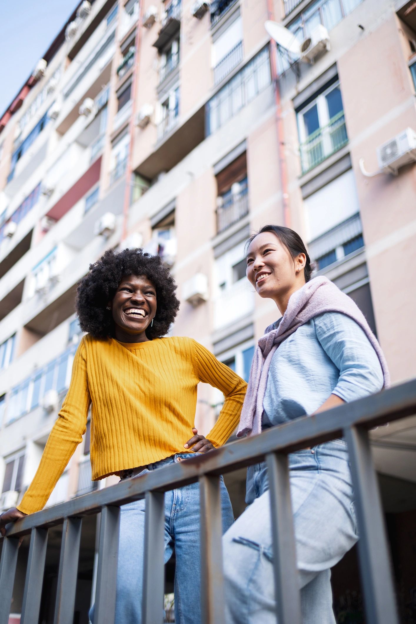 happy condo residents urban living