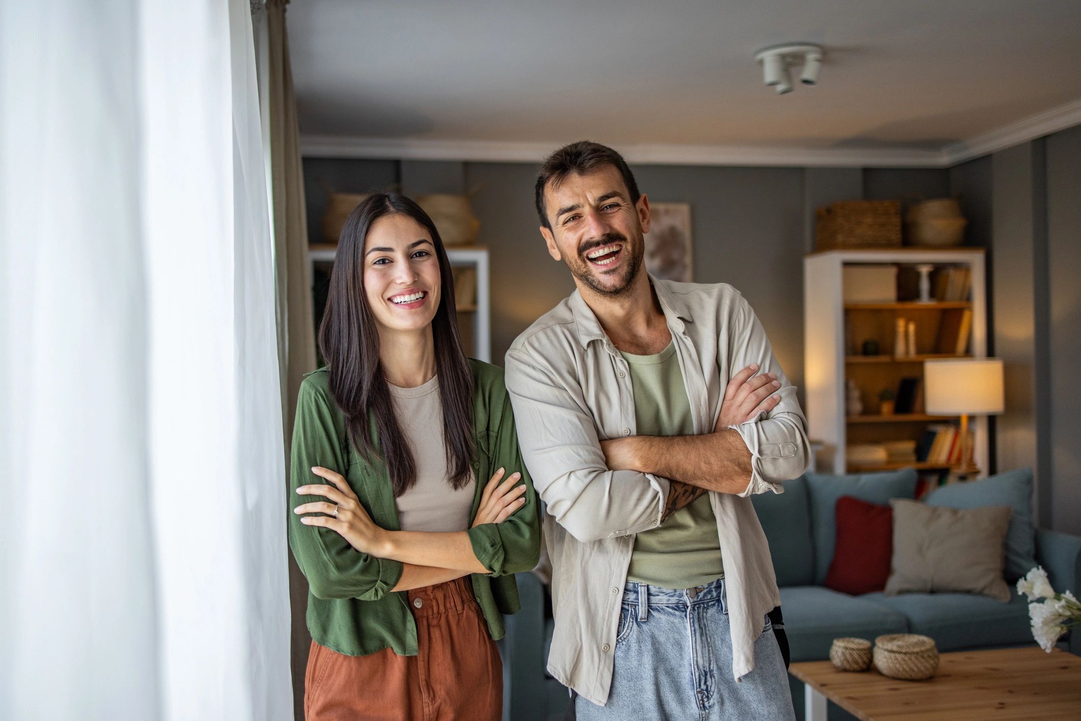 happy residents in modern condo
