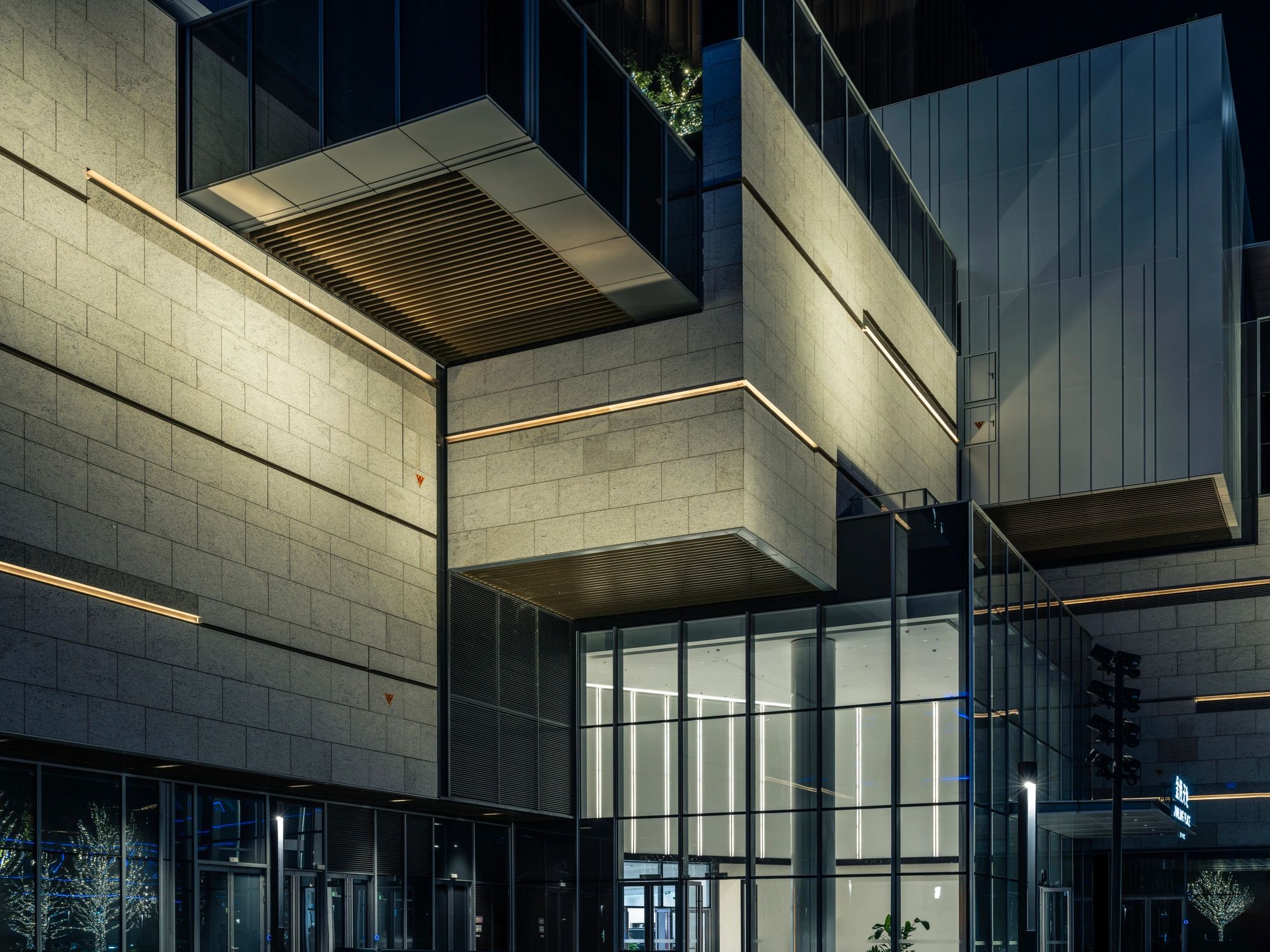 secure residential entrance modern building